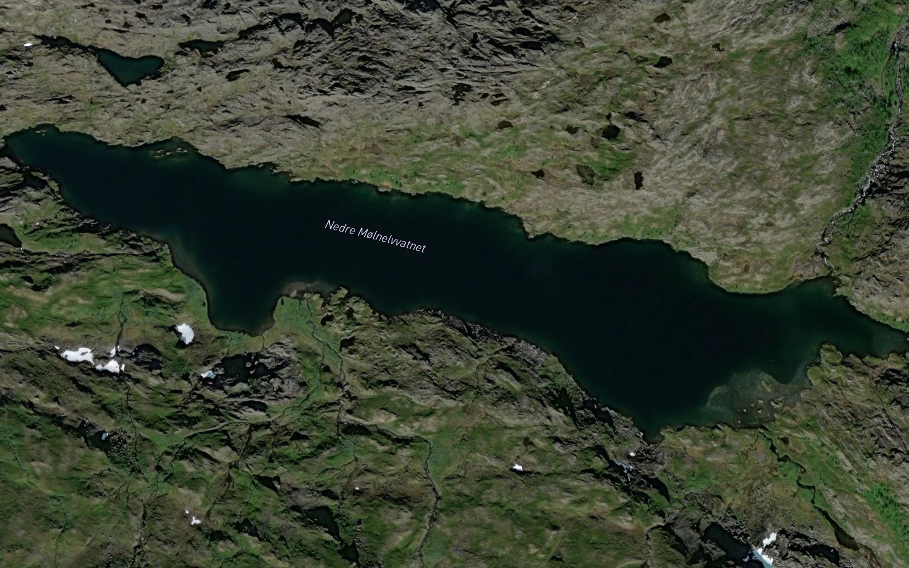 Satellite map of the Molnelvvatnet,nedre