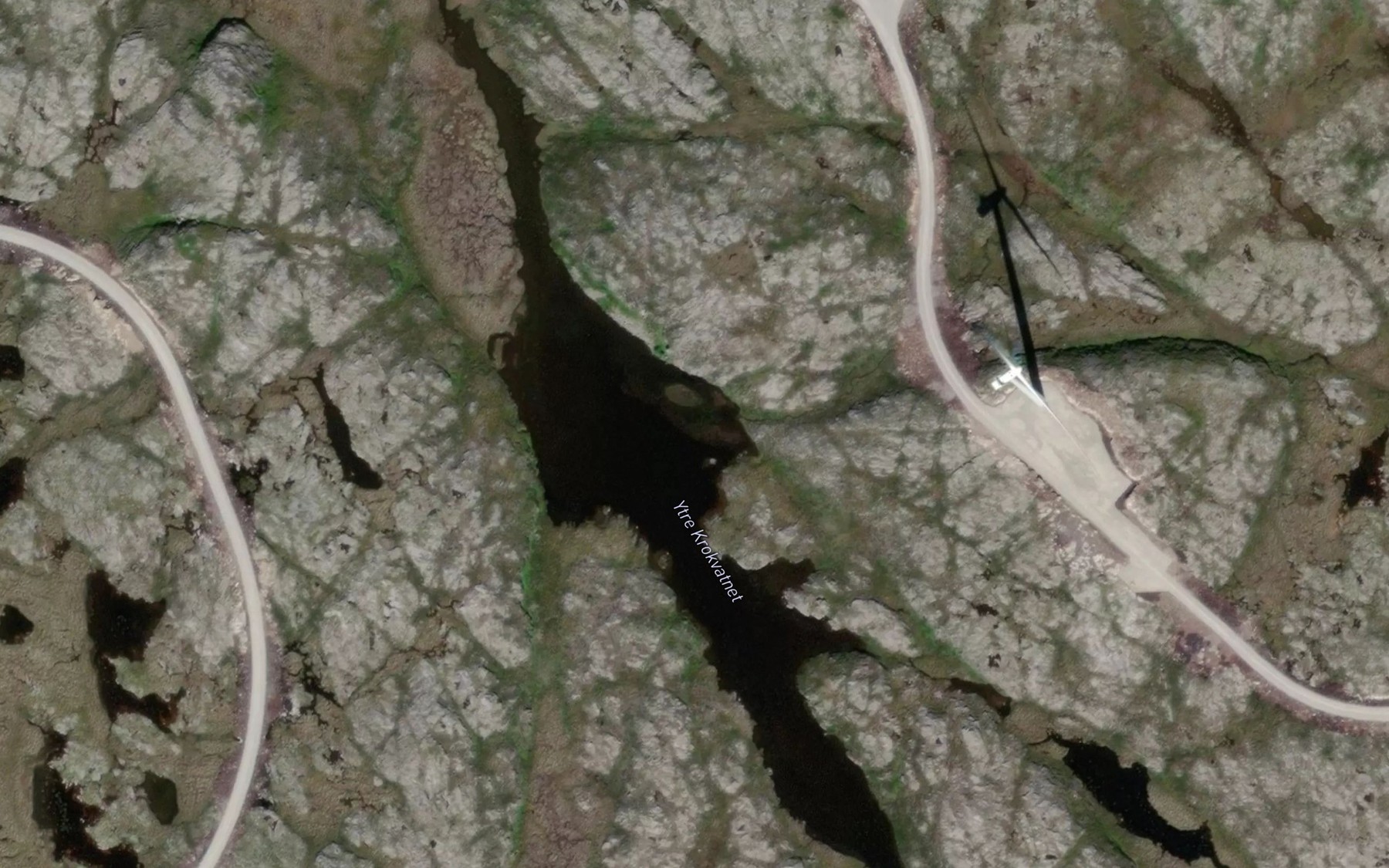 Satellite map of the Ytre Krokvatnet