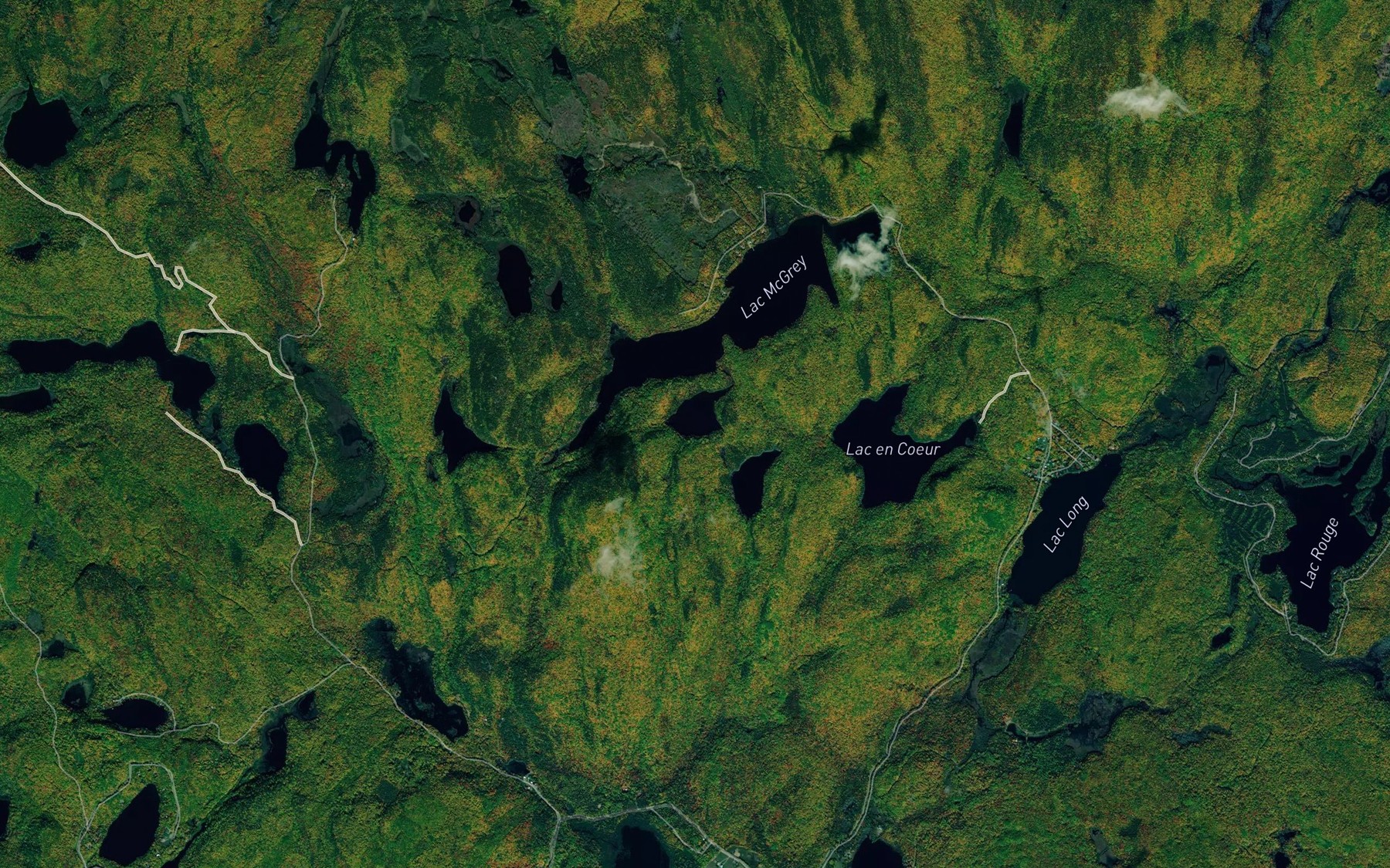 Satellite map of the Lac de la Vase