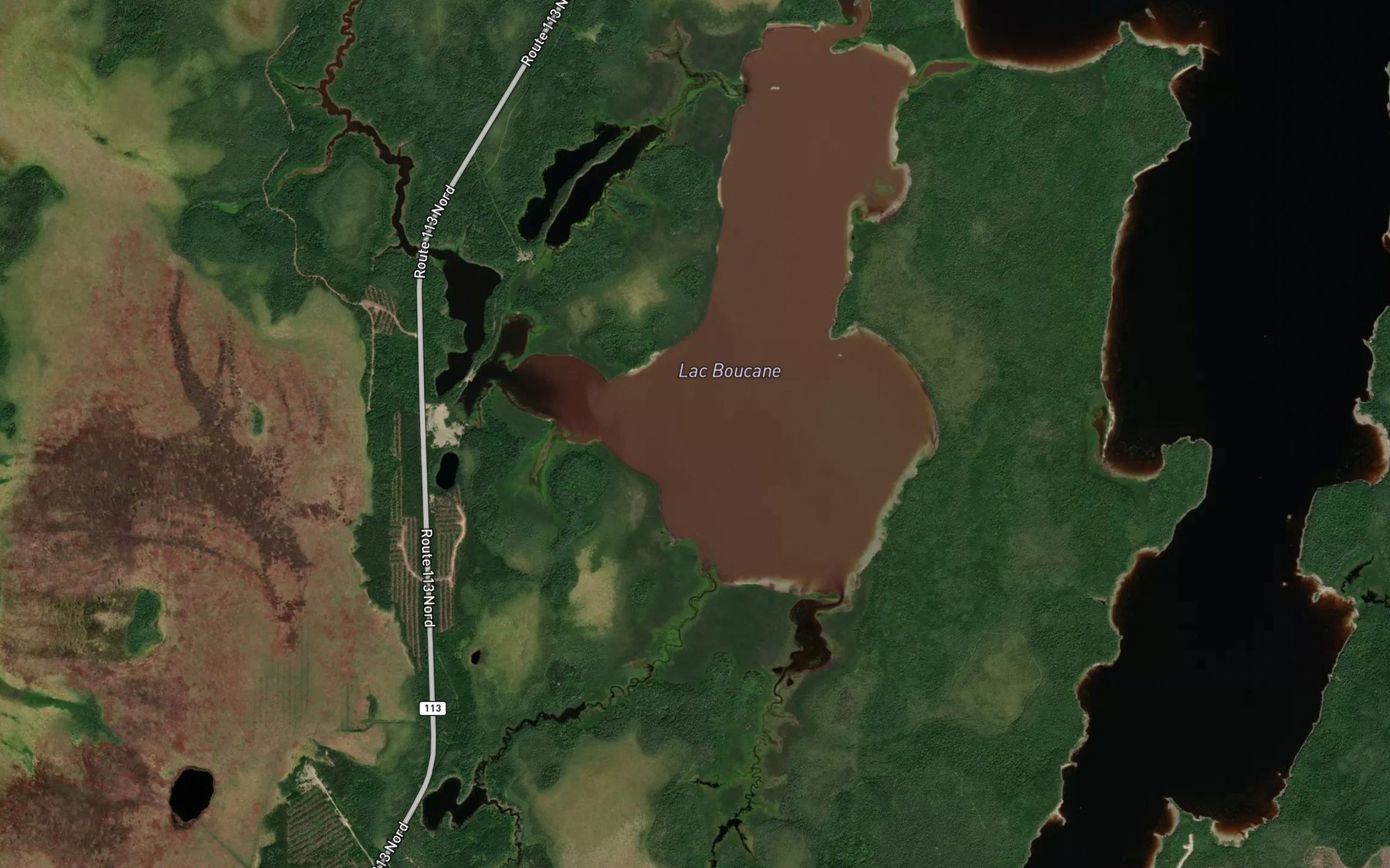 Satellite map of the Lac Boucane