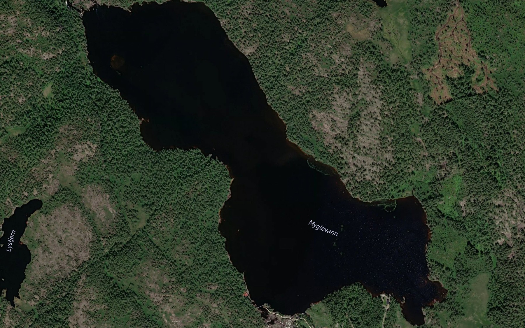 Satellite map of the Myglevatn