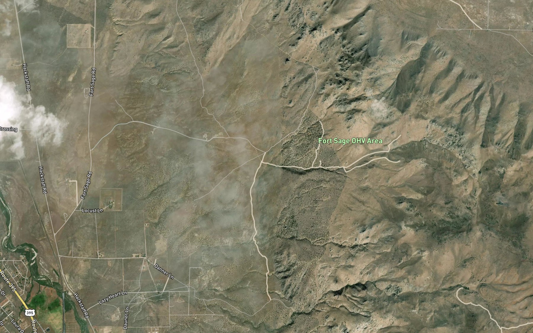 Satellite map of the Indian Spring