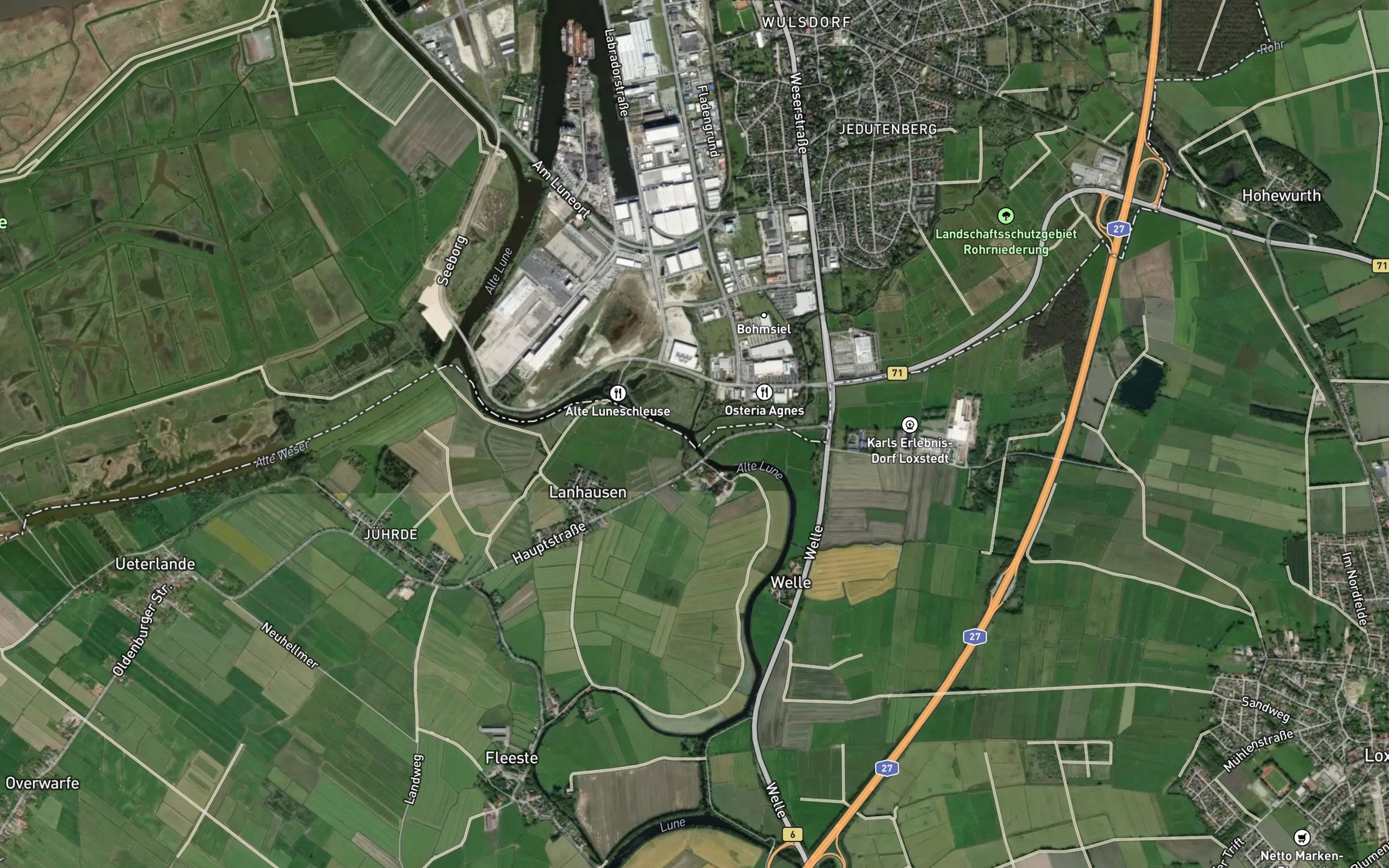 Satellite map of the Rohr