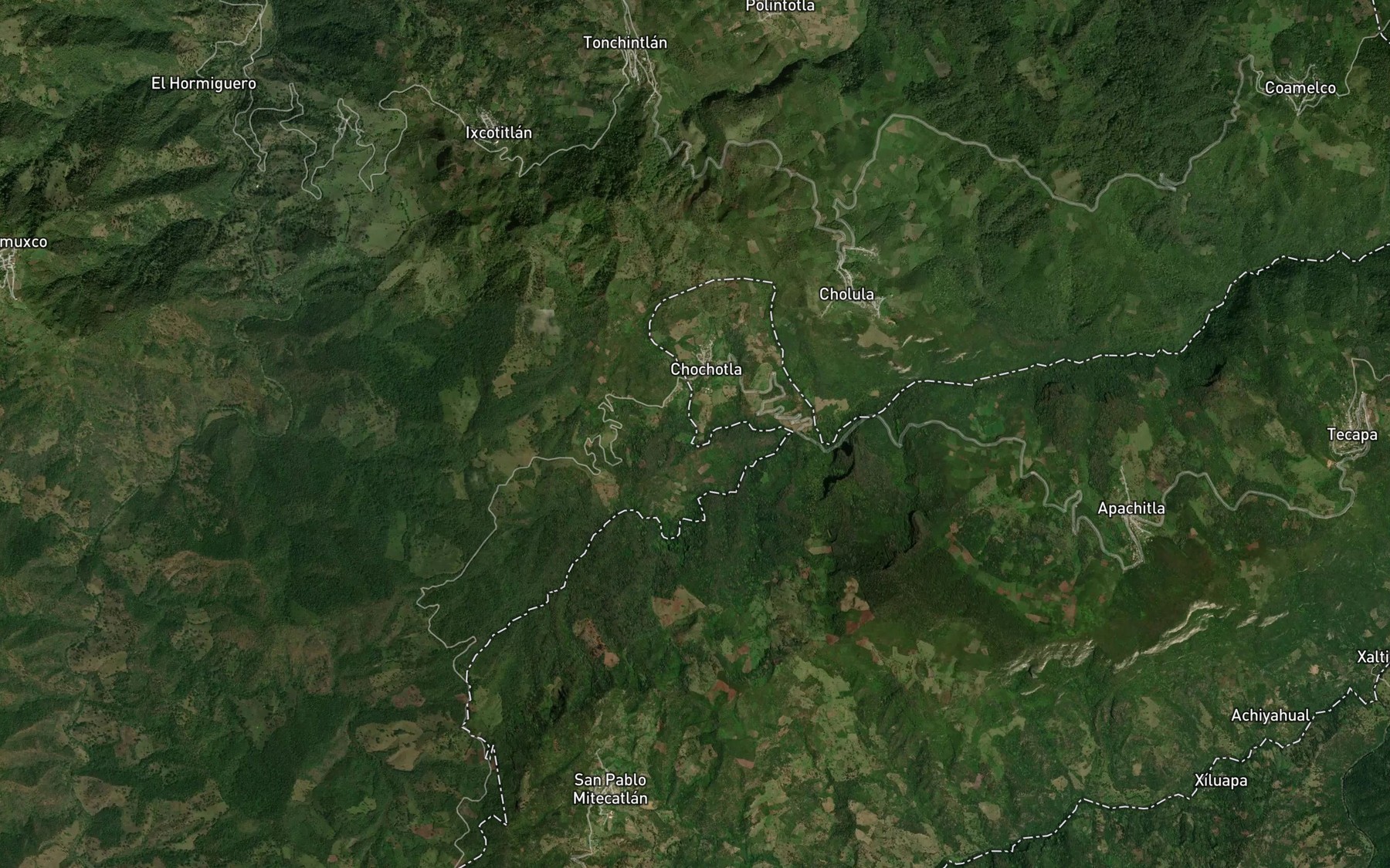 Satellite map of the Teniquiliaco