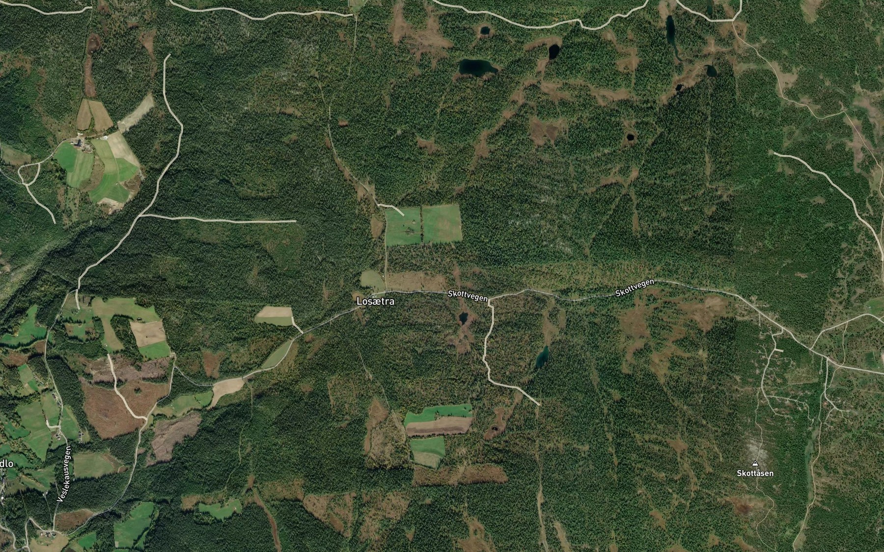 Satellite map of the Sjosaeterbekken