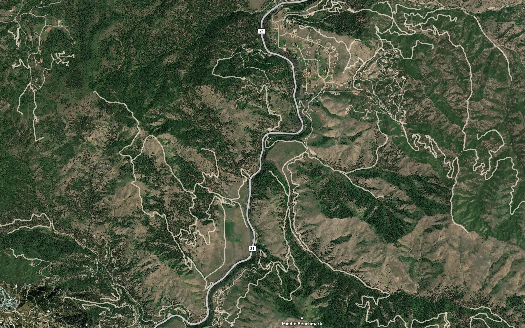 Satellite map of the Smith Creek