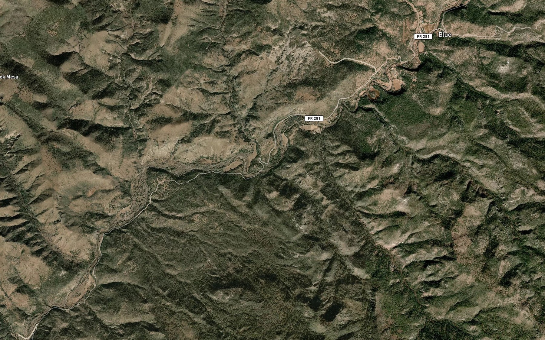 Satellite map of the Largo Creek