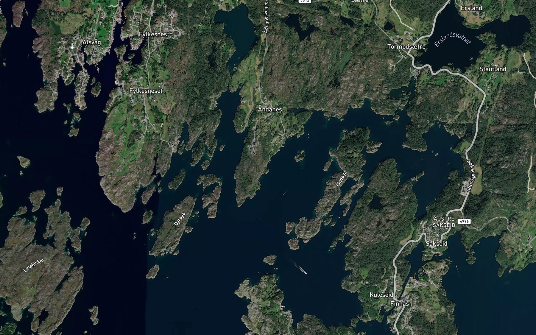 Satellite map of the Litla Knappavika