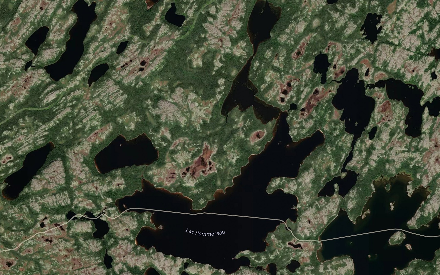 Satellite map of the Lac Pommereau