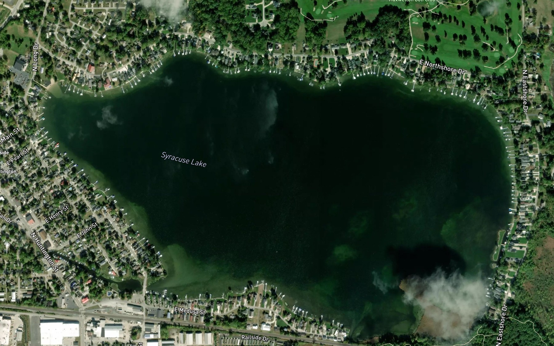 Satellite map of the Syracuse Lake