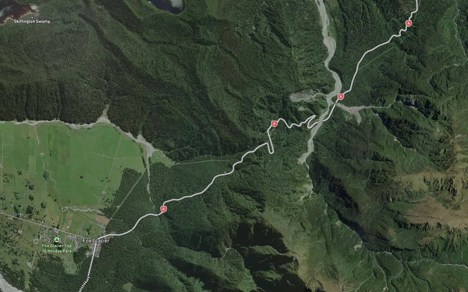 Satellite map of the Joey Creek