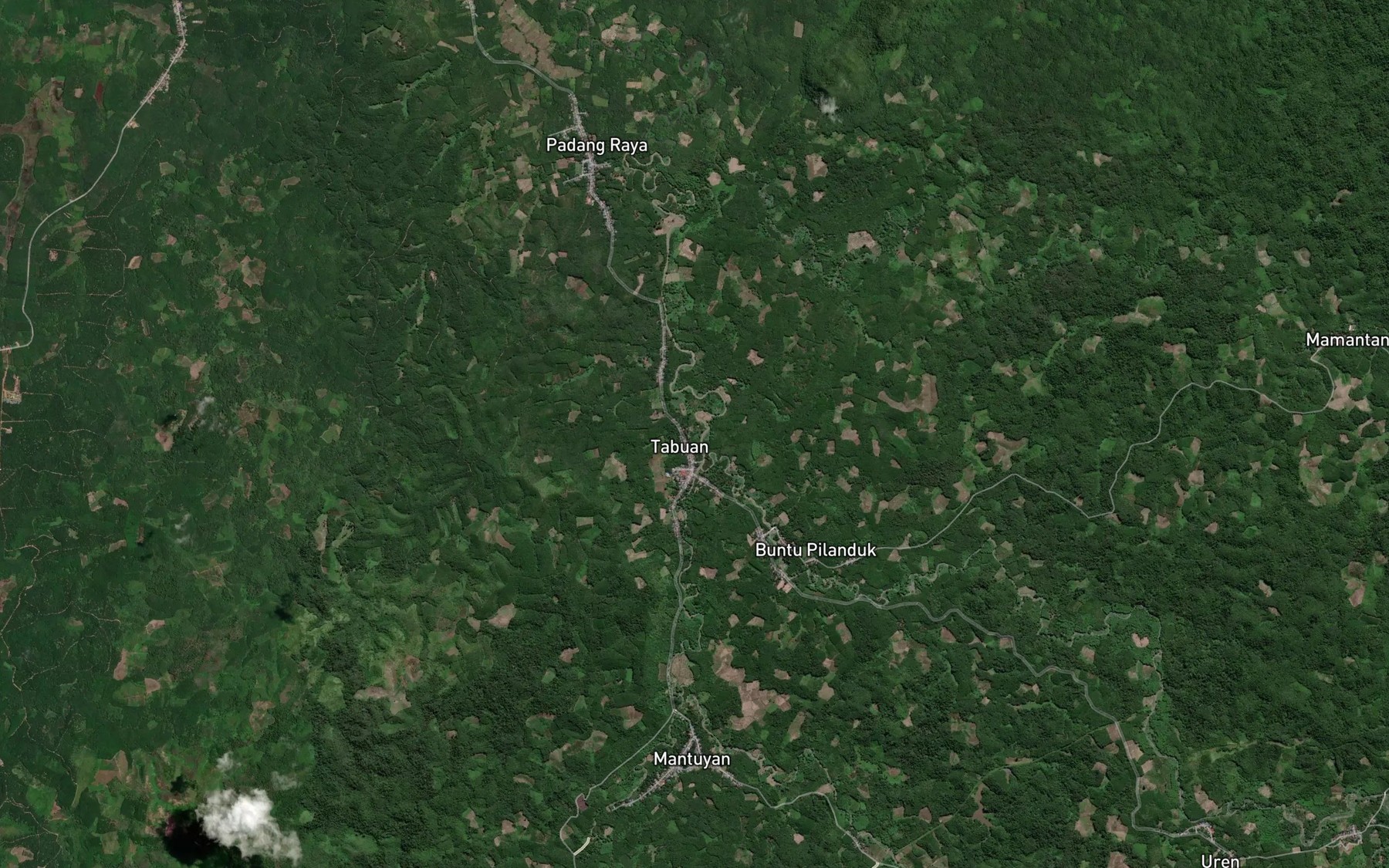 Satellite map of the Sungai Huren