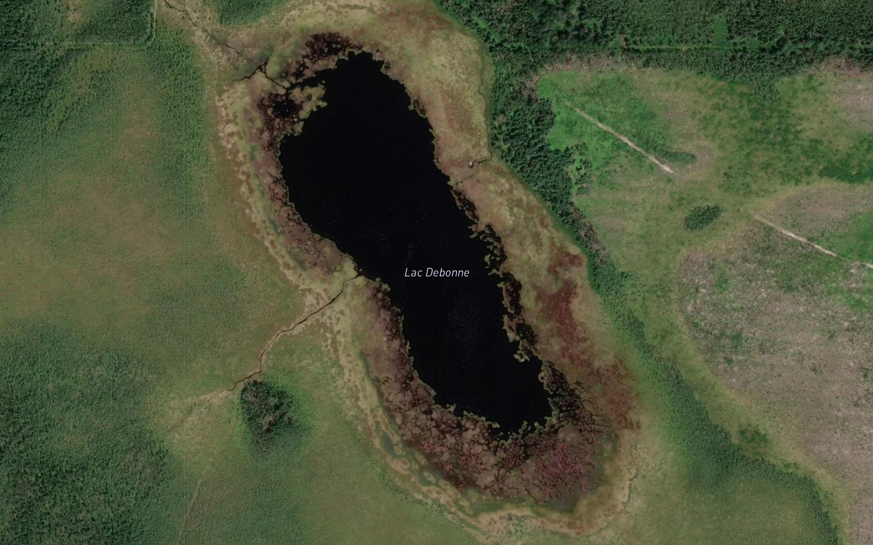 Satellite map of the Lac Debonne