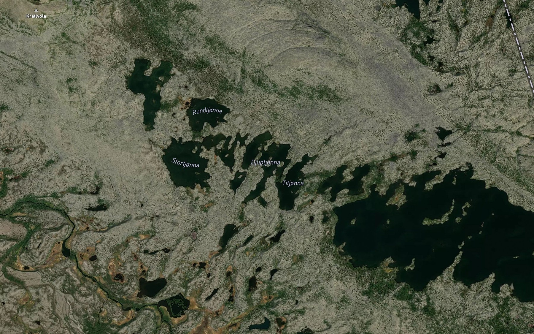Satellite map of the Kratstjornane
