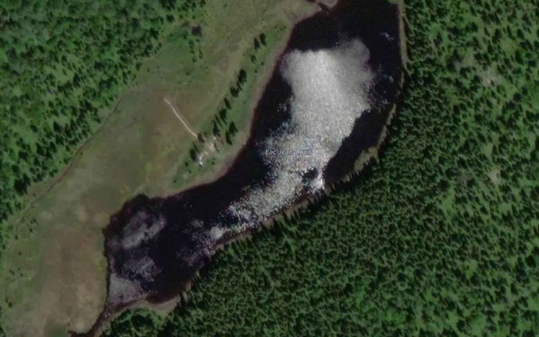 Satellite map of the Lac Jean-Louis
