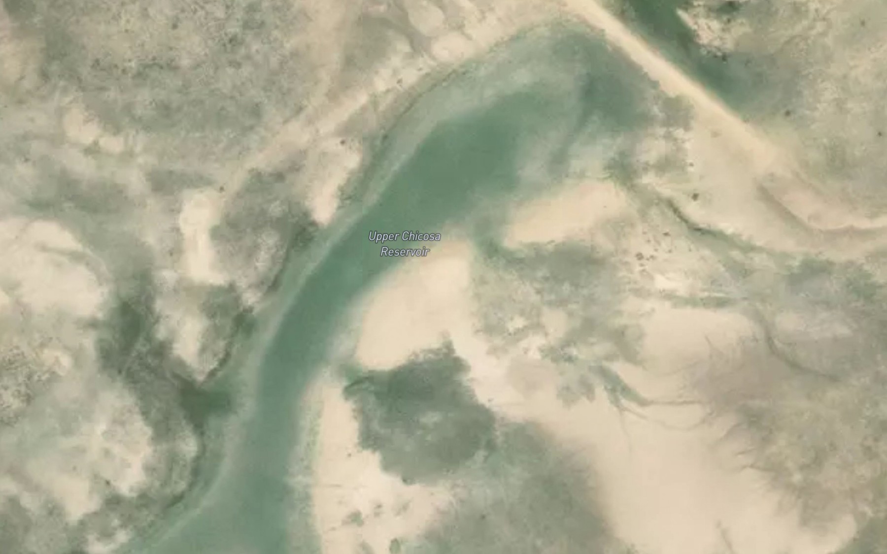 Satellite map of the Upper Chicosa Reservoir