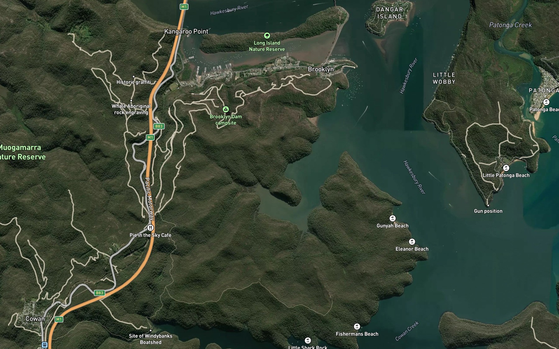 Satellite map of the Porto Bay