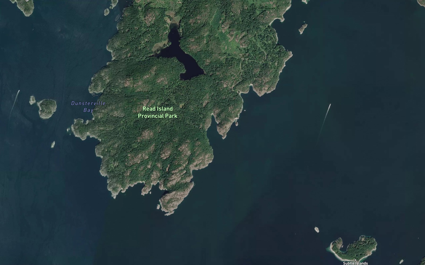 Satellite map of the Lake Bay