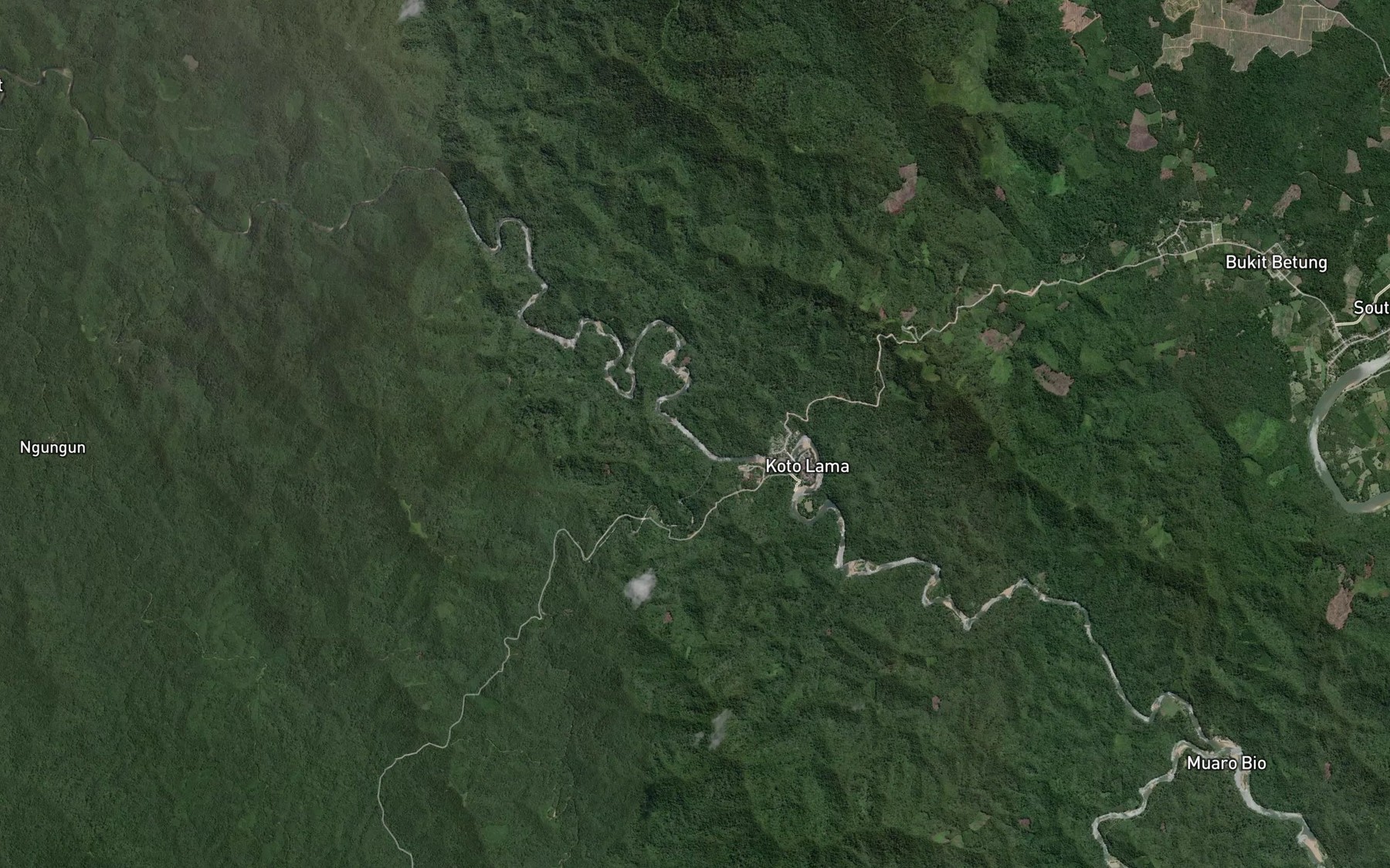 Satellite map of the Batang Santi