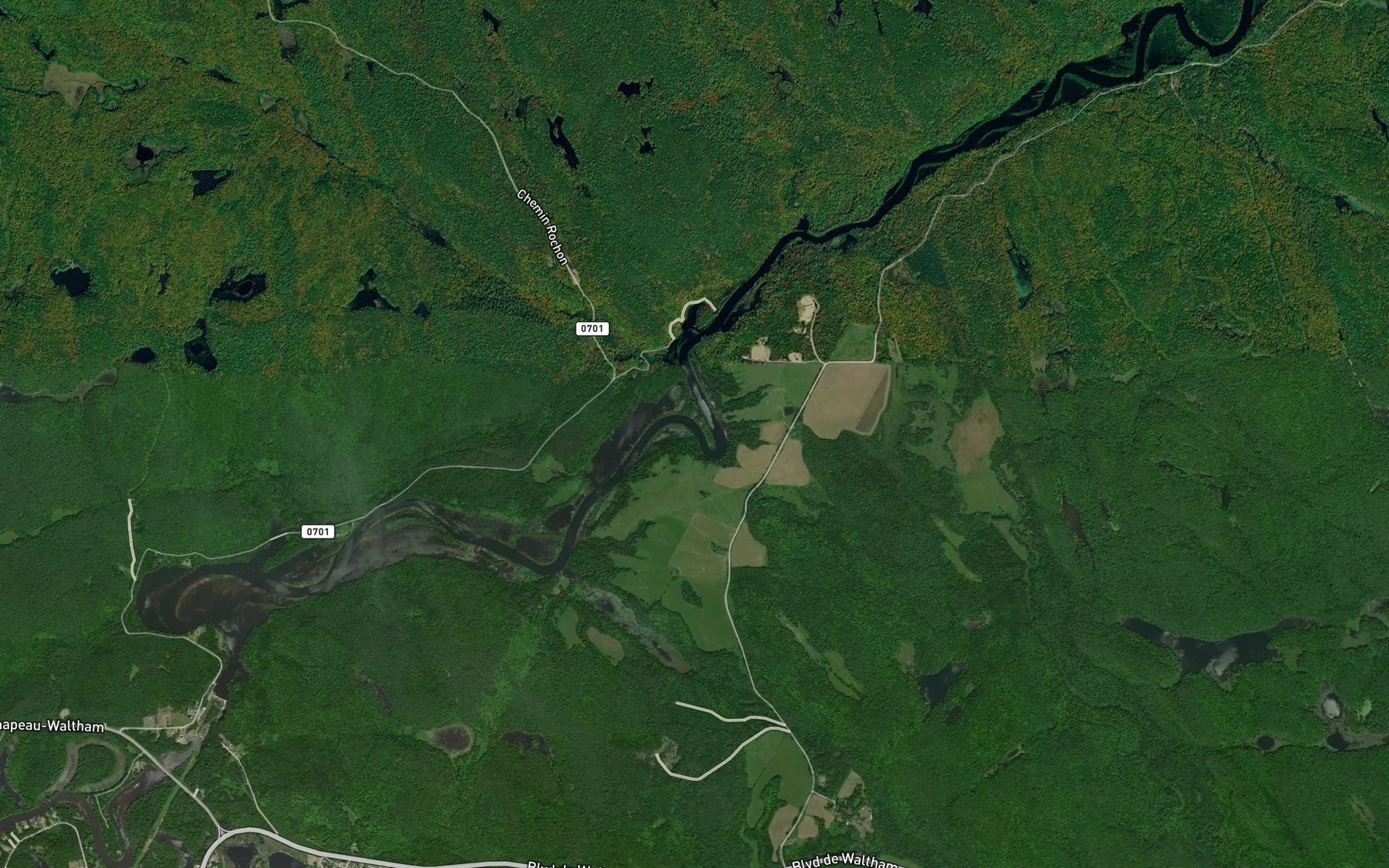 Satellite map of the Ruisseau Chenette