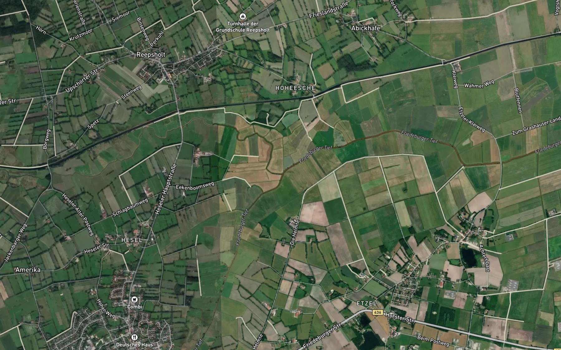 Satellite map of the Reepsholter Tief