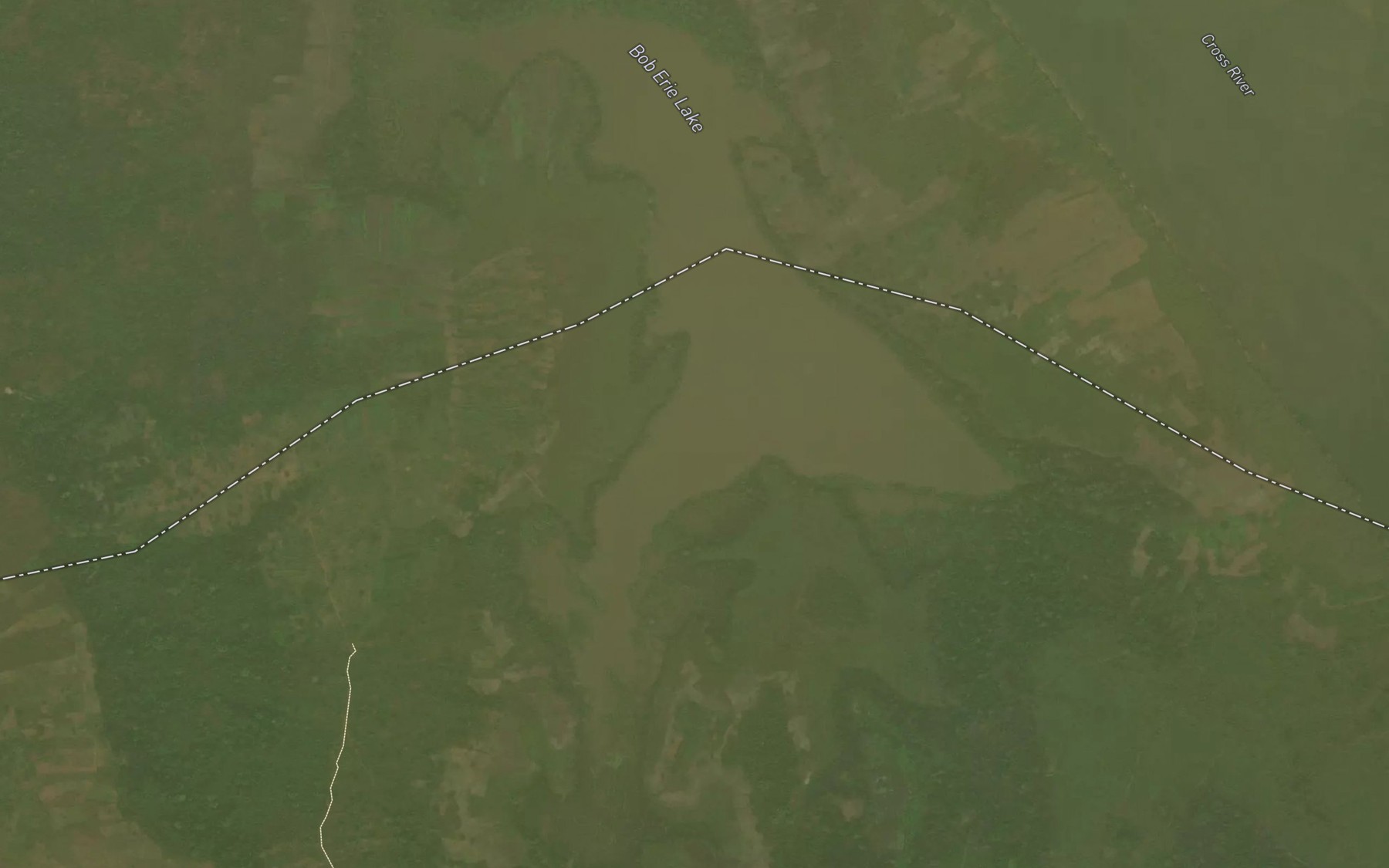 Satellite map of the Bob Erie Lake