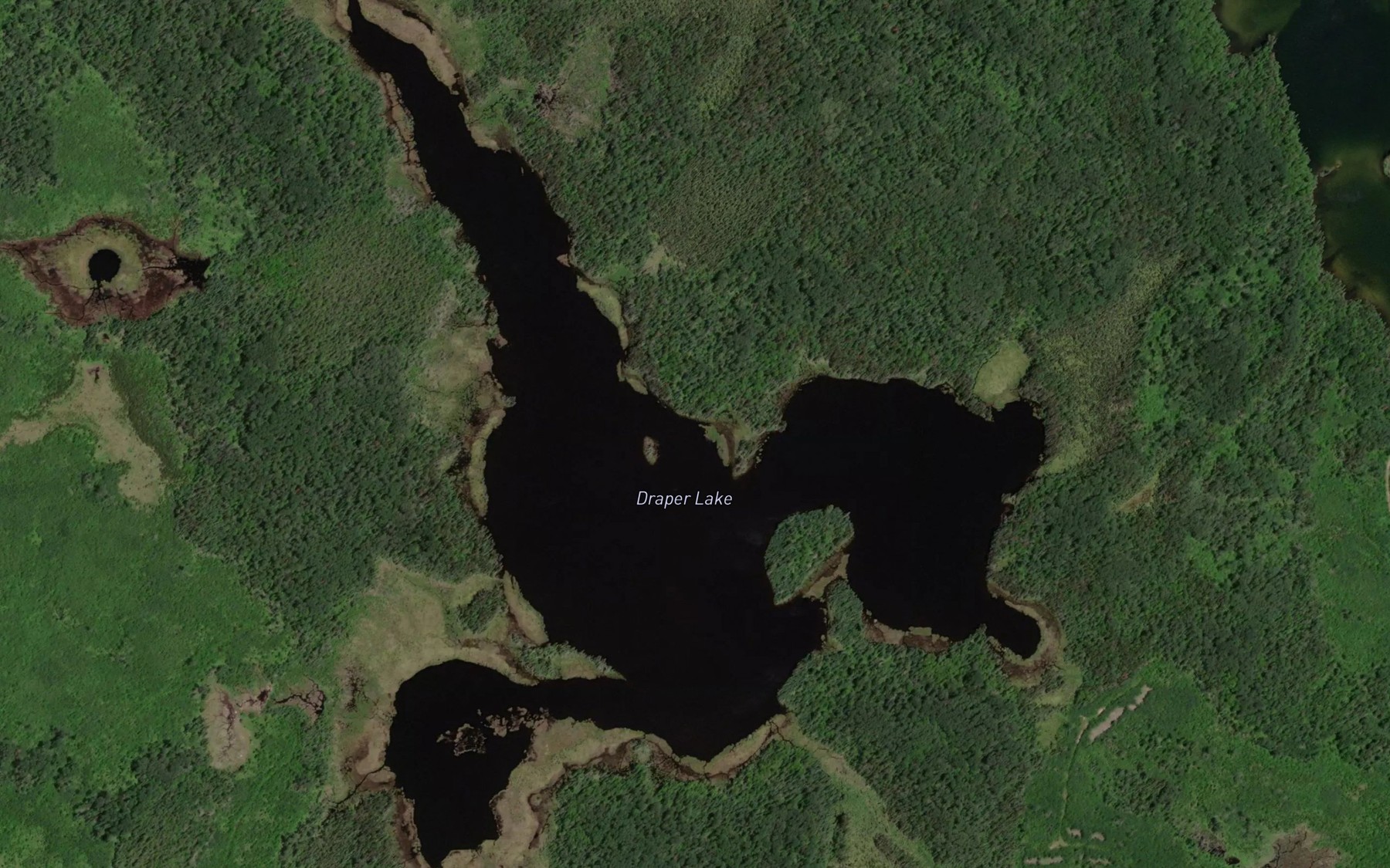 Satellite map of the Draper Lake