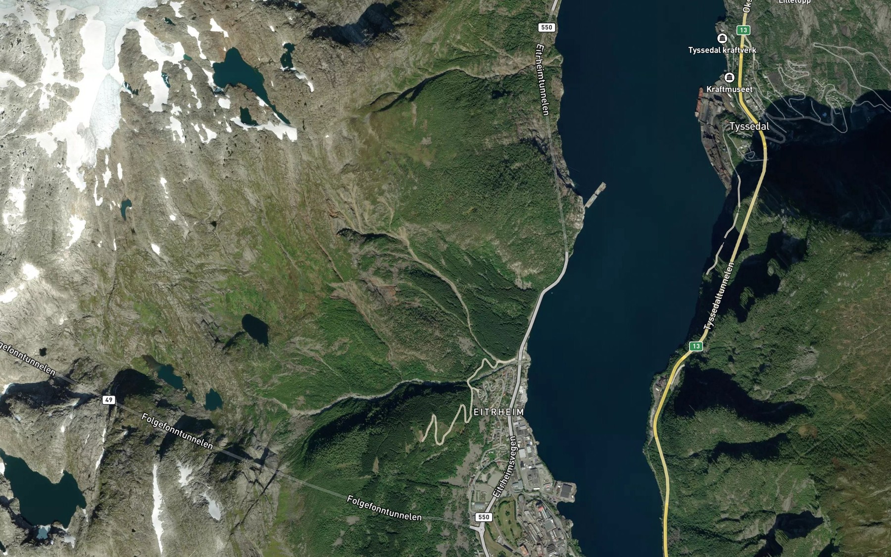 Satellite map of the Skredbekken