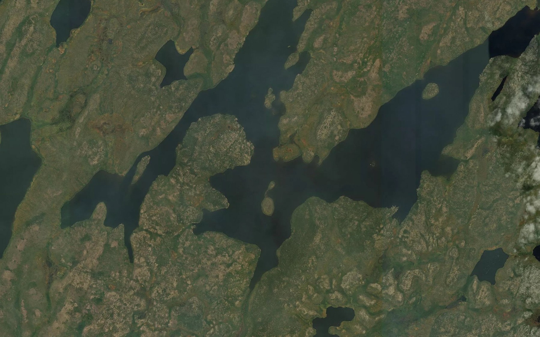 Satellite map of the Grundy Lake