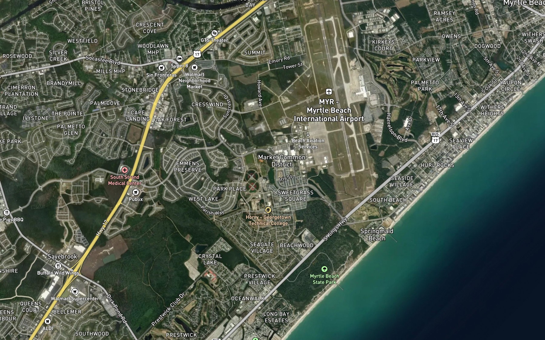 Satellite map of the Spot 3