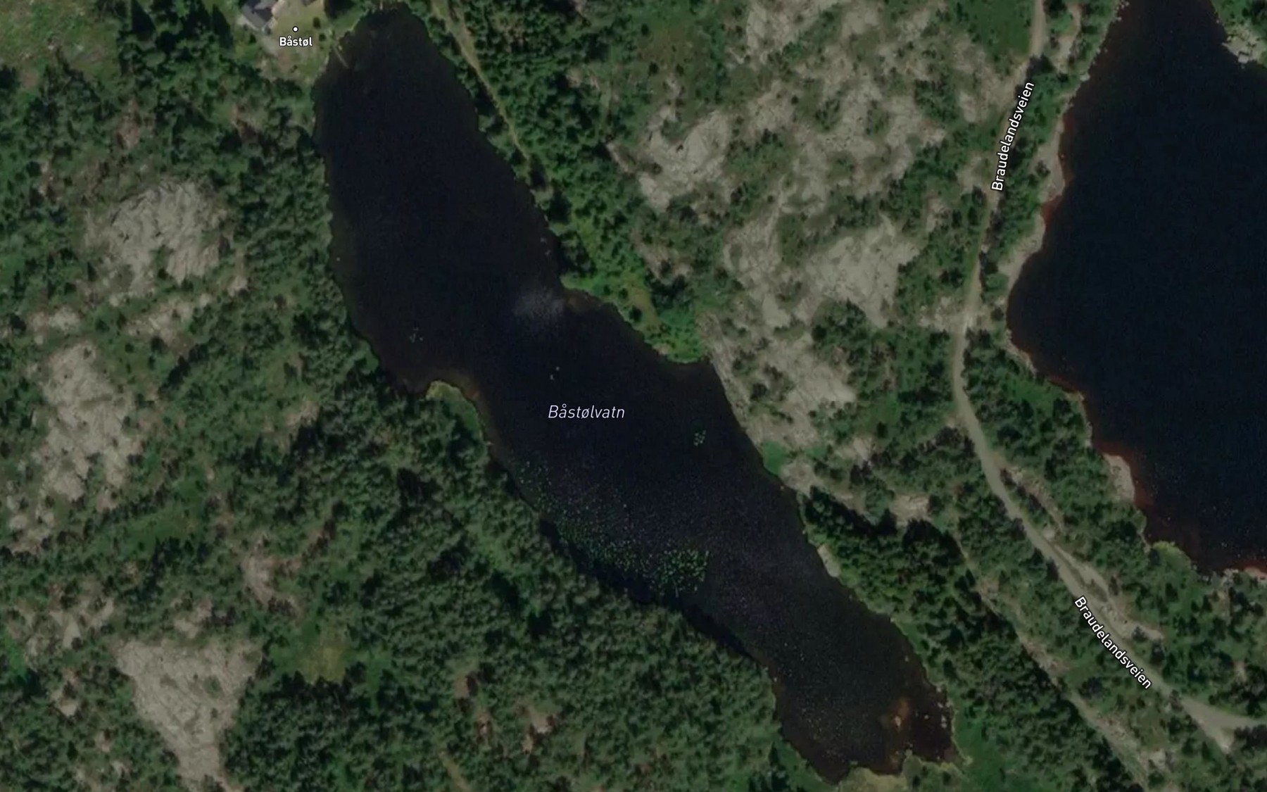 Satellite map of the Bastolvatn
