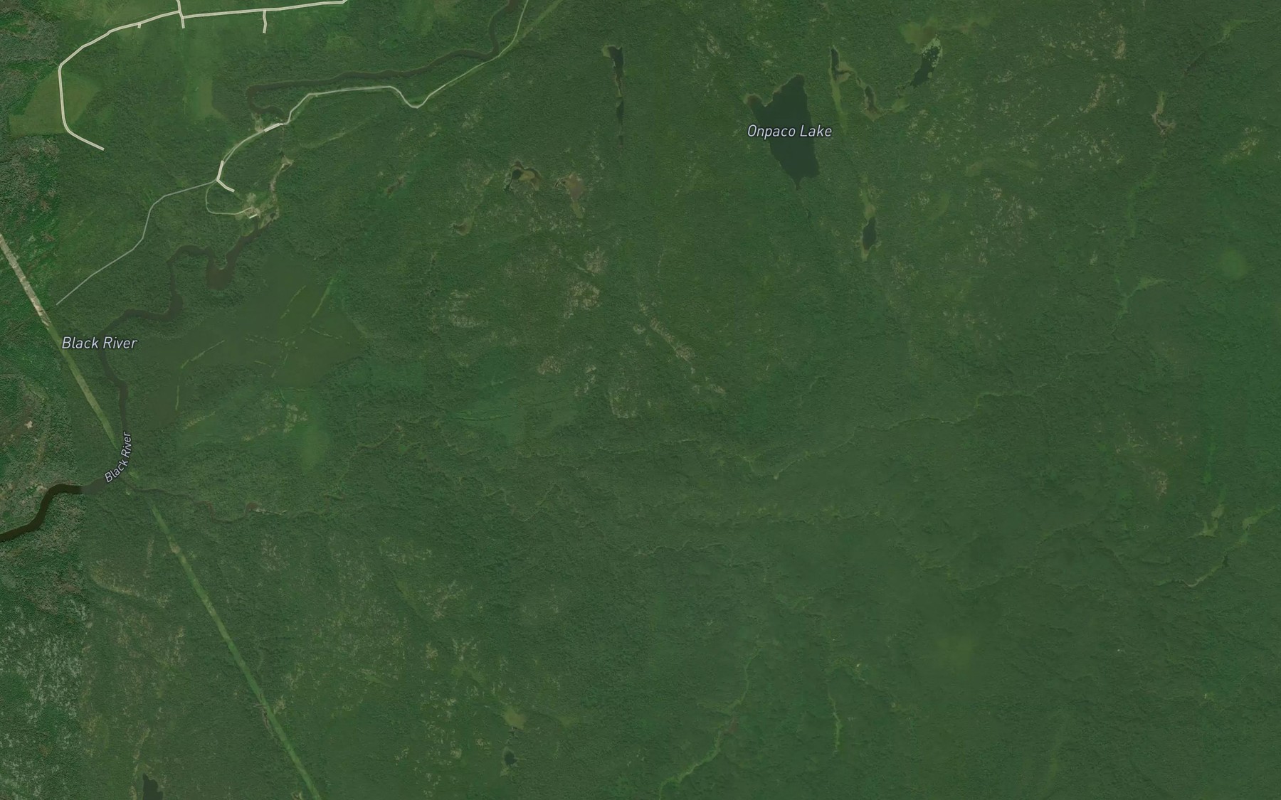 Satellite map of the Onpaco Creek