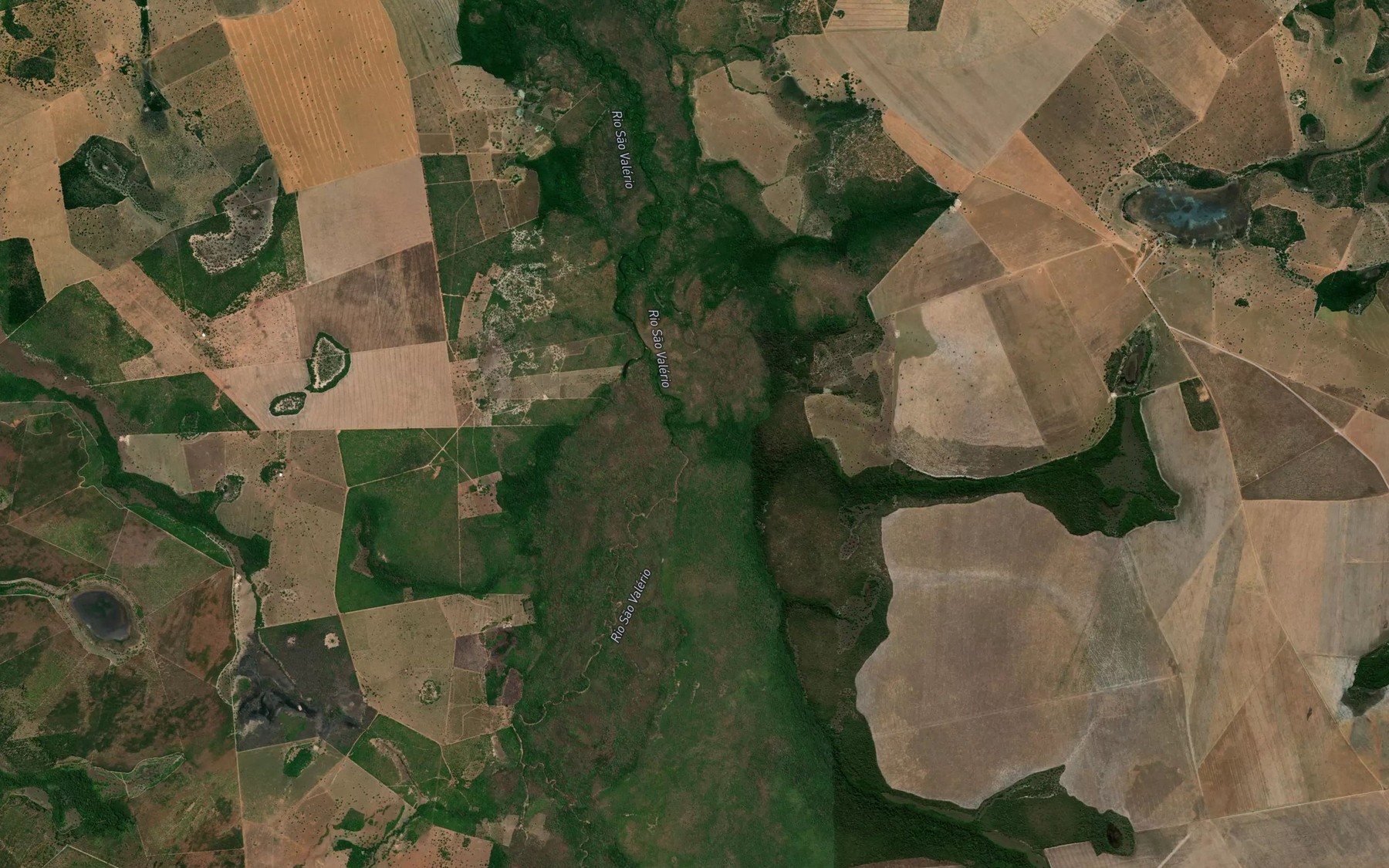 Satellite map of the Corrego Brejo Grande