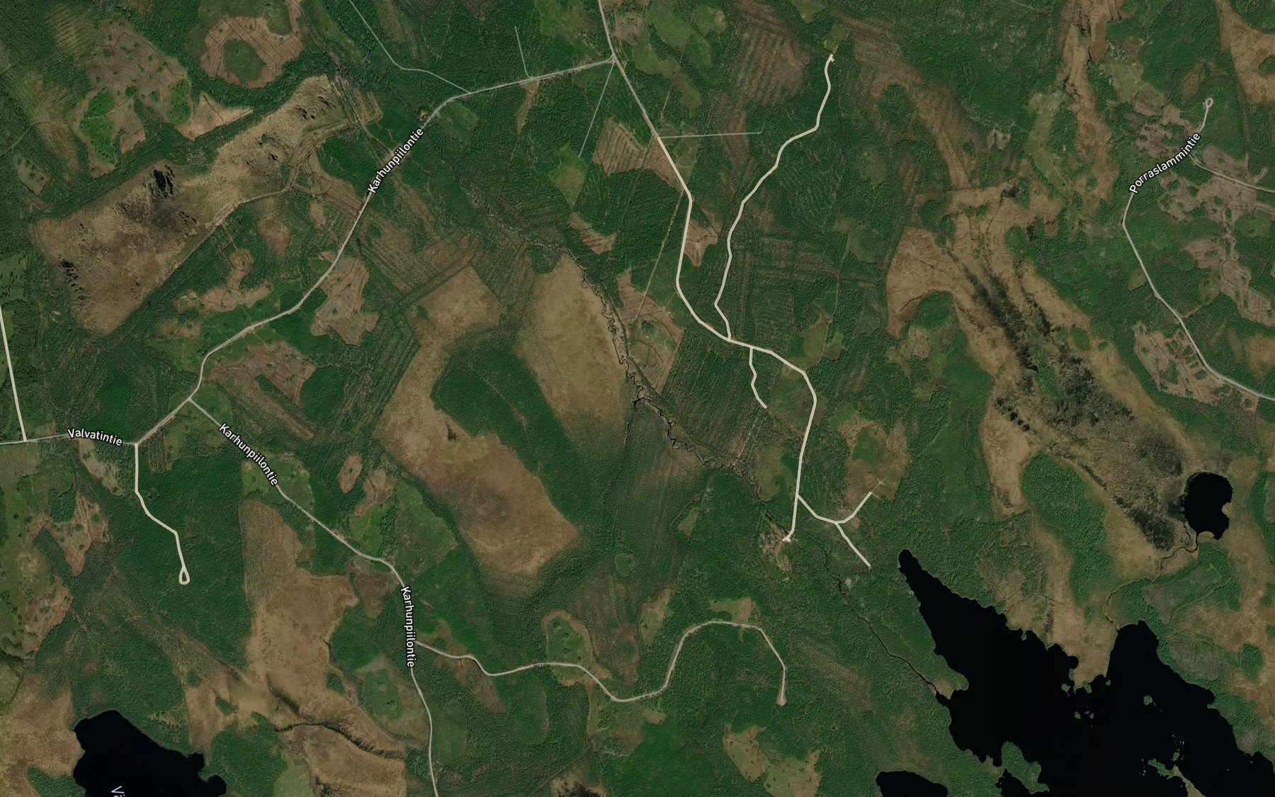 Satellite map of the Virranpuro
