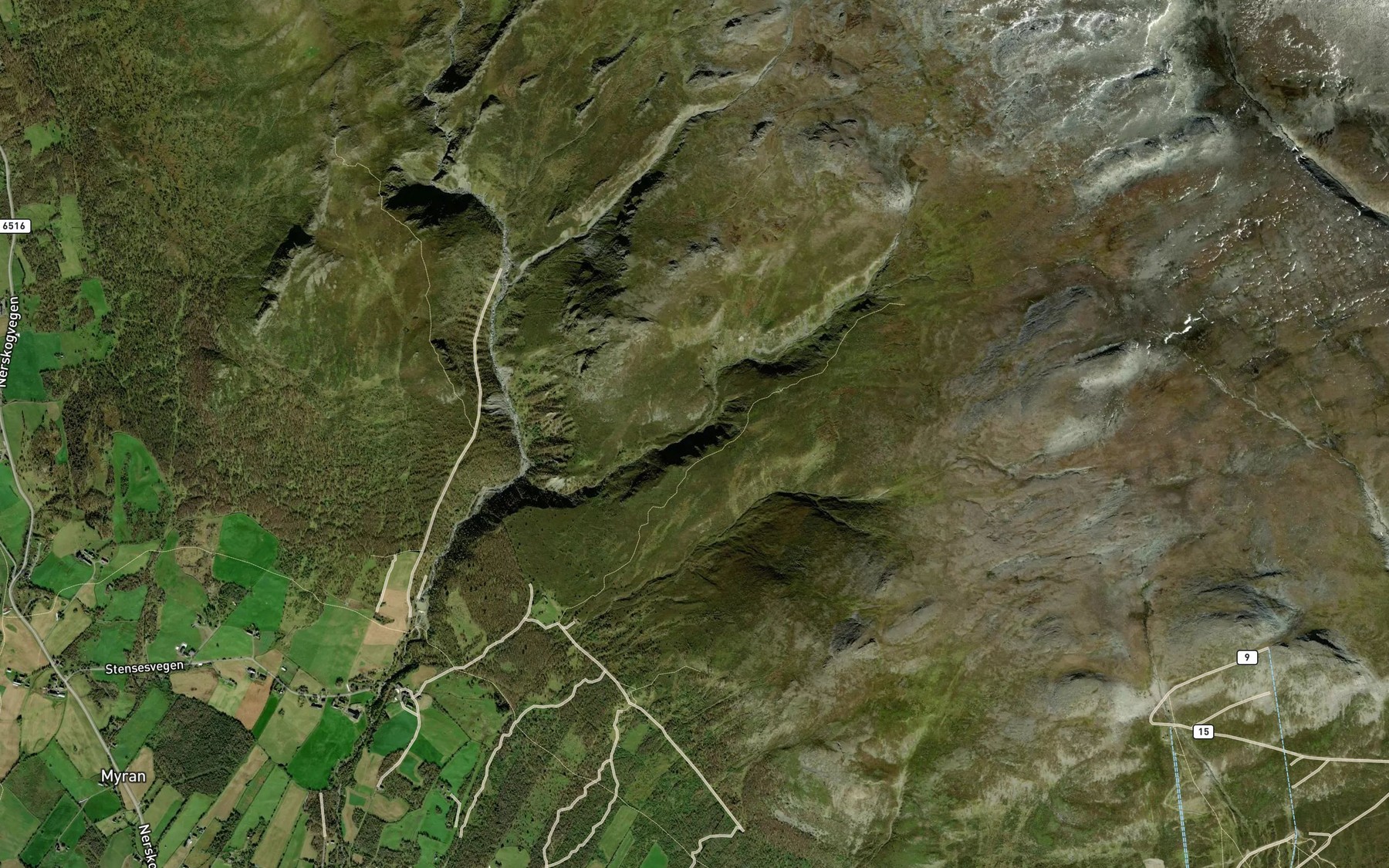 Satellite map of the Stolbekken
