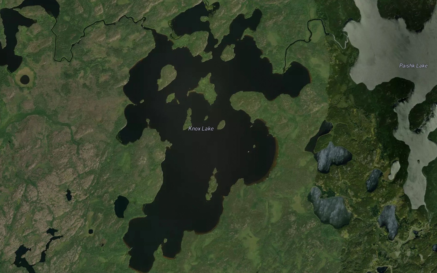 Satellite map of the Knox Lake
