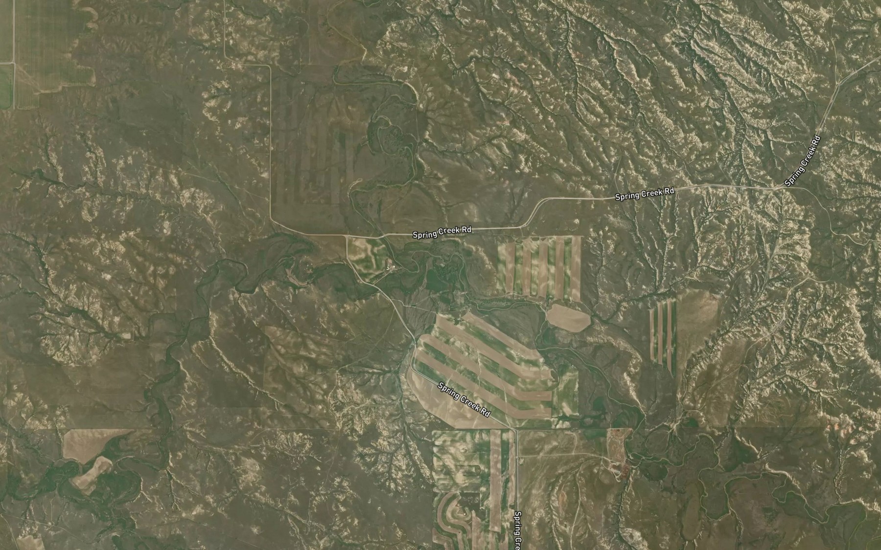 Satellite map of the Spring Creek