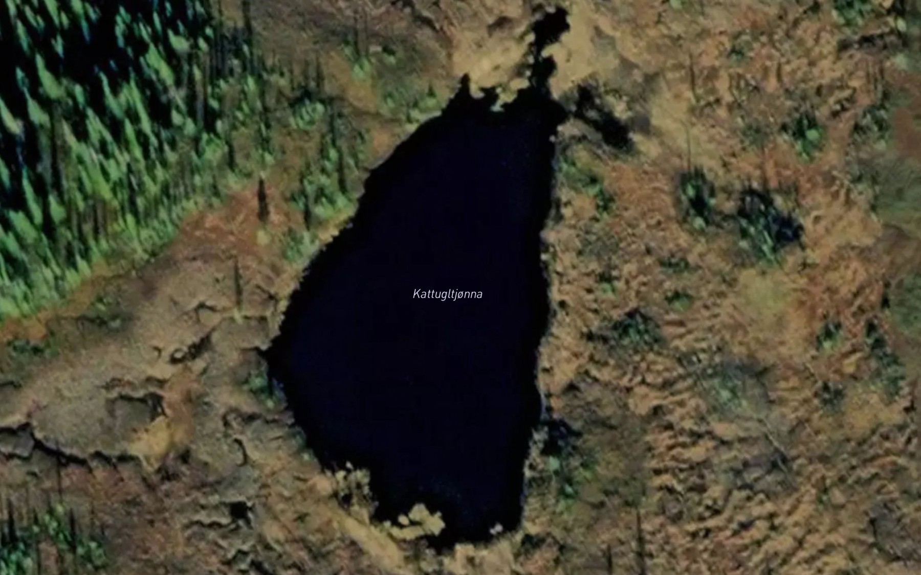 Satellite map of the Kattugltjonna