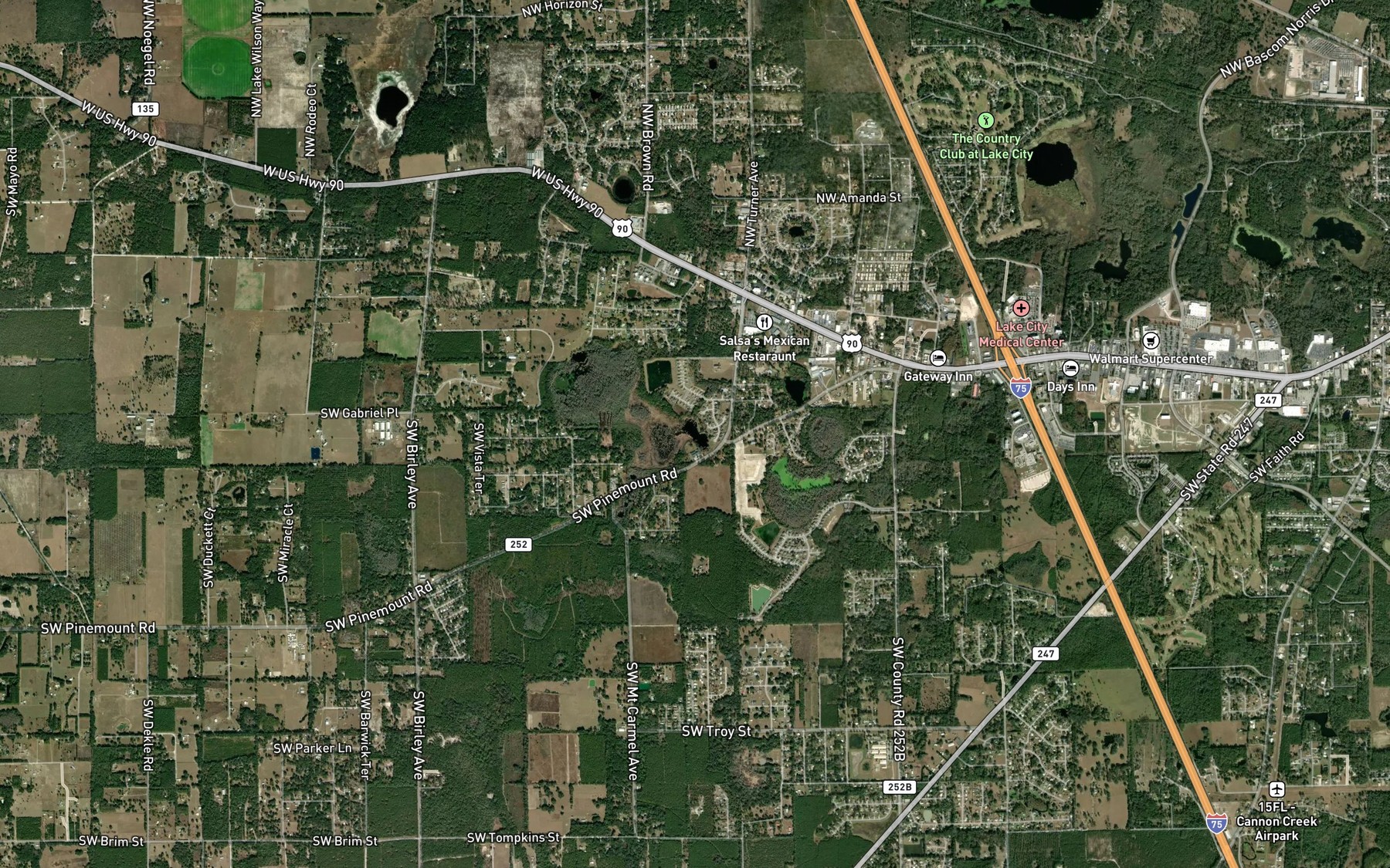 Satellite map of the Ox Pond
