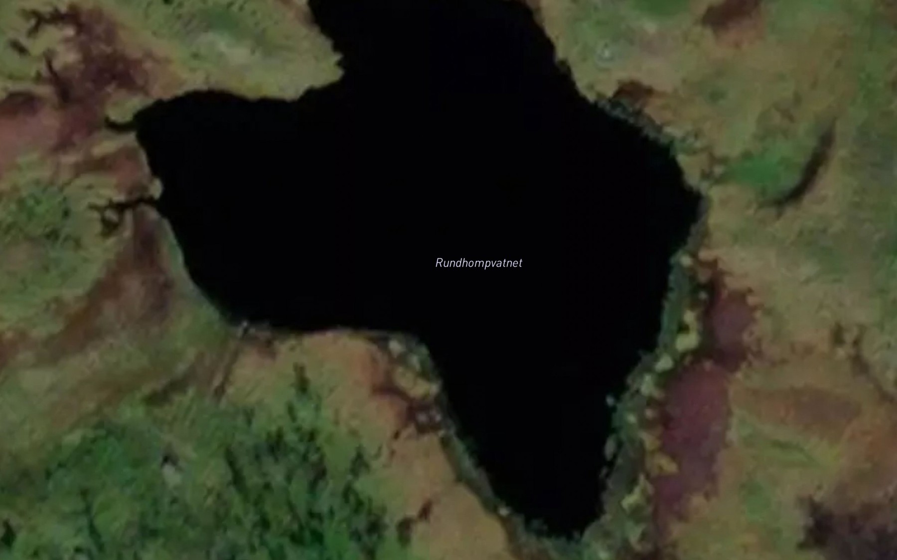 Satellite map of the Rundhompvatnet
