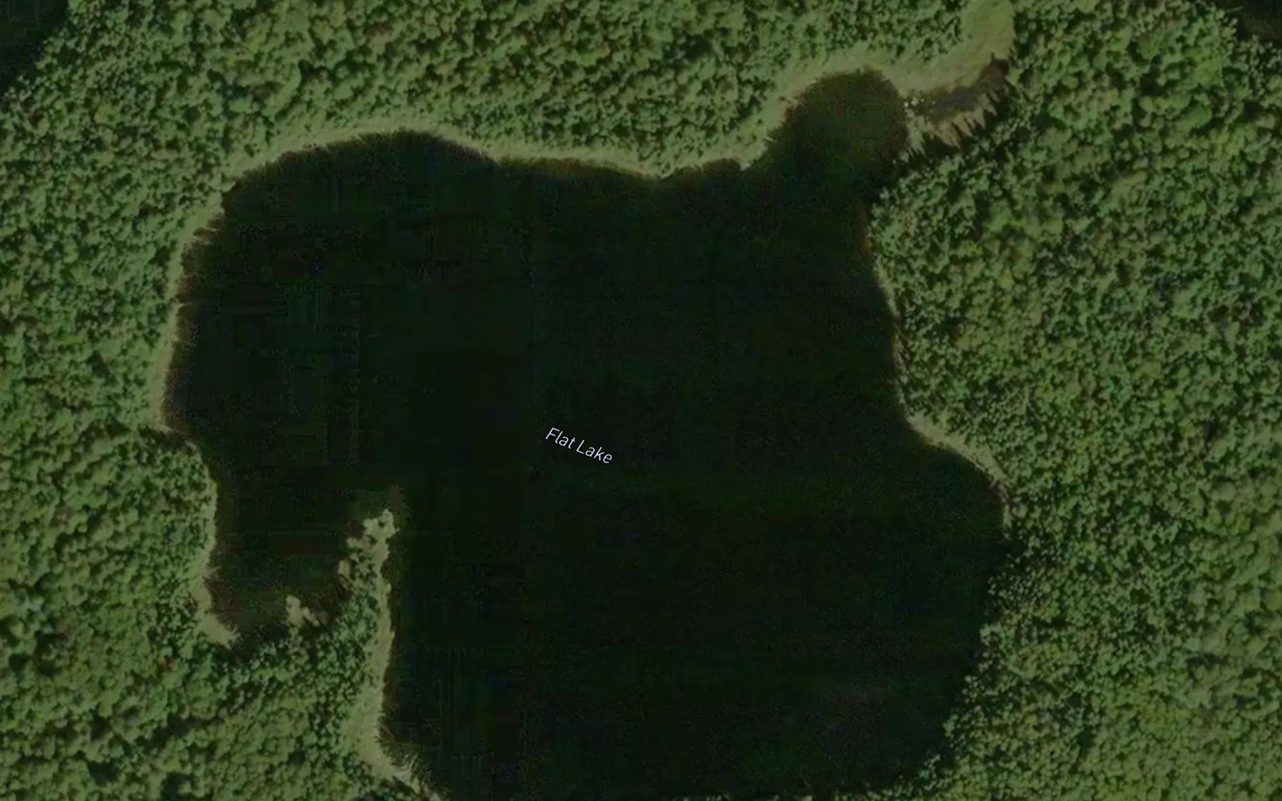 Satellite map of the Flat Lake