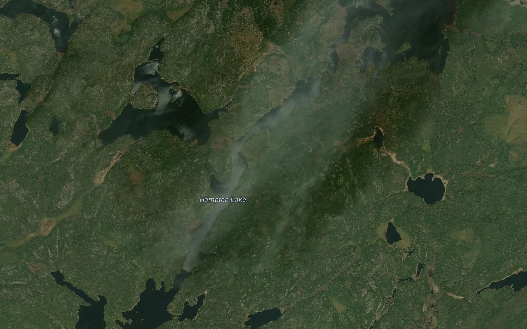 Satellite map of the Hampton Lake