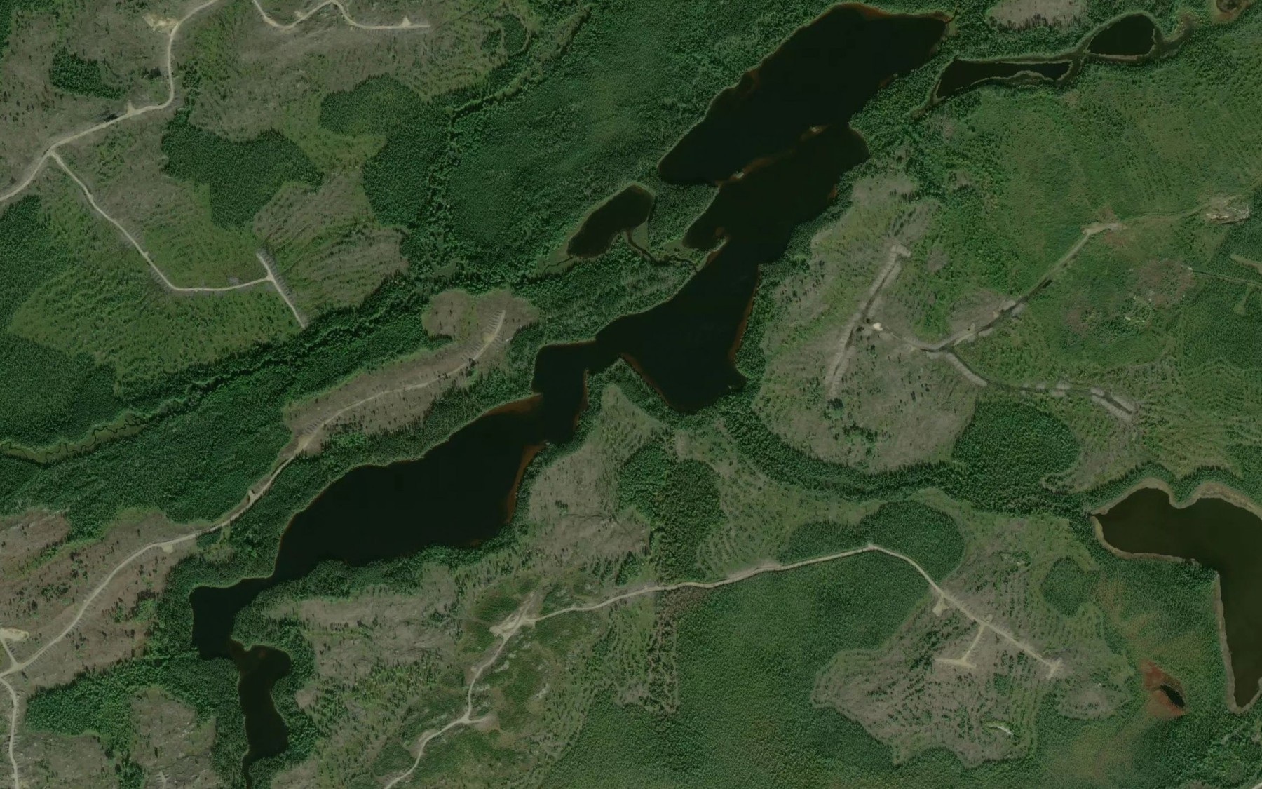 Satellite map of the Hindson Lake