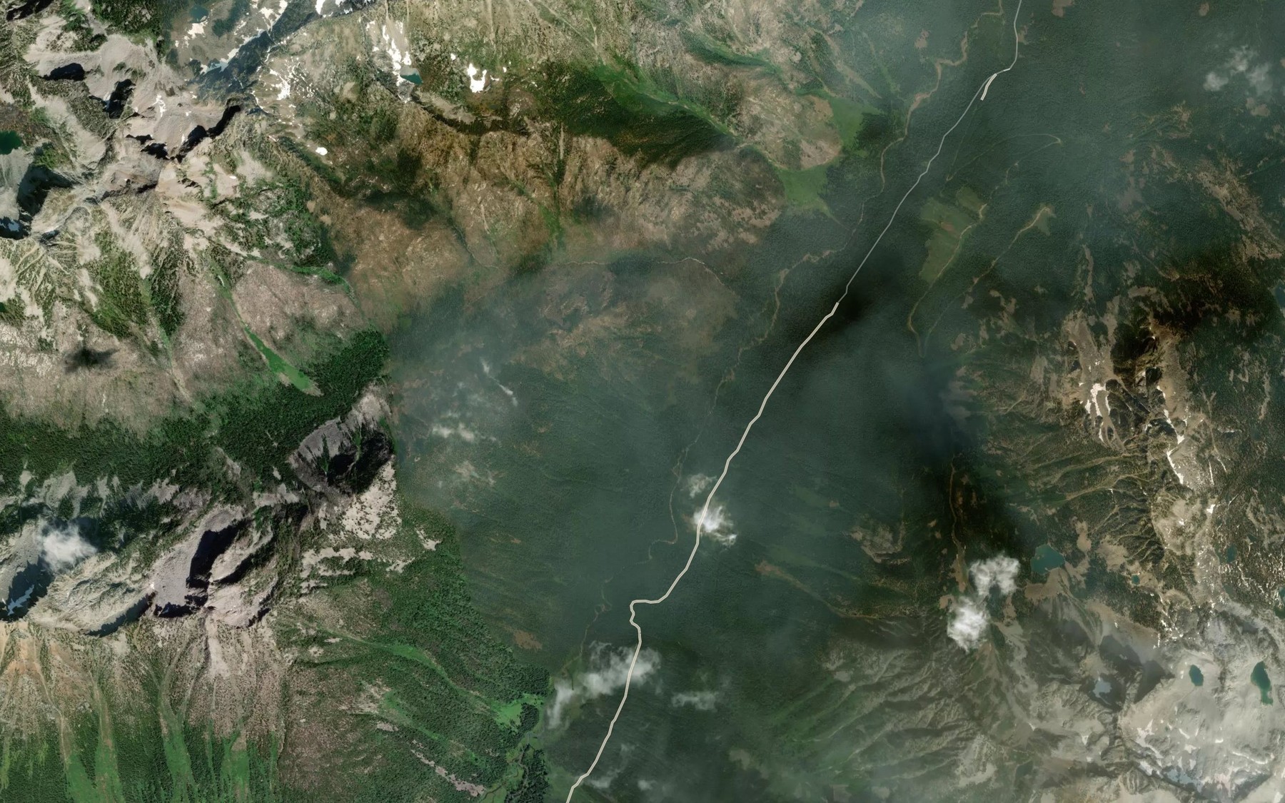 Satellite map of the Blacktail Creek