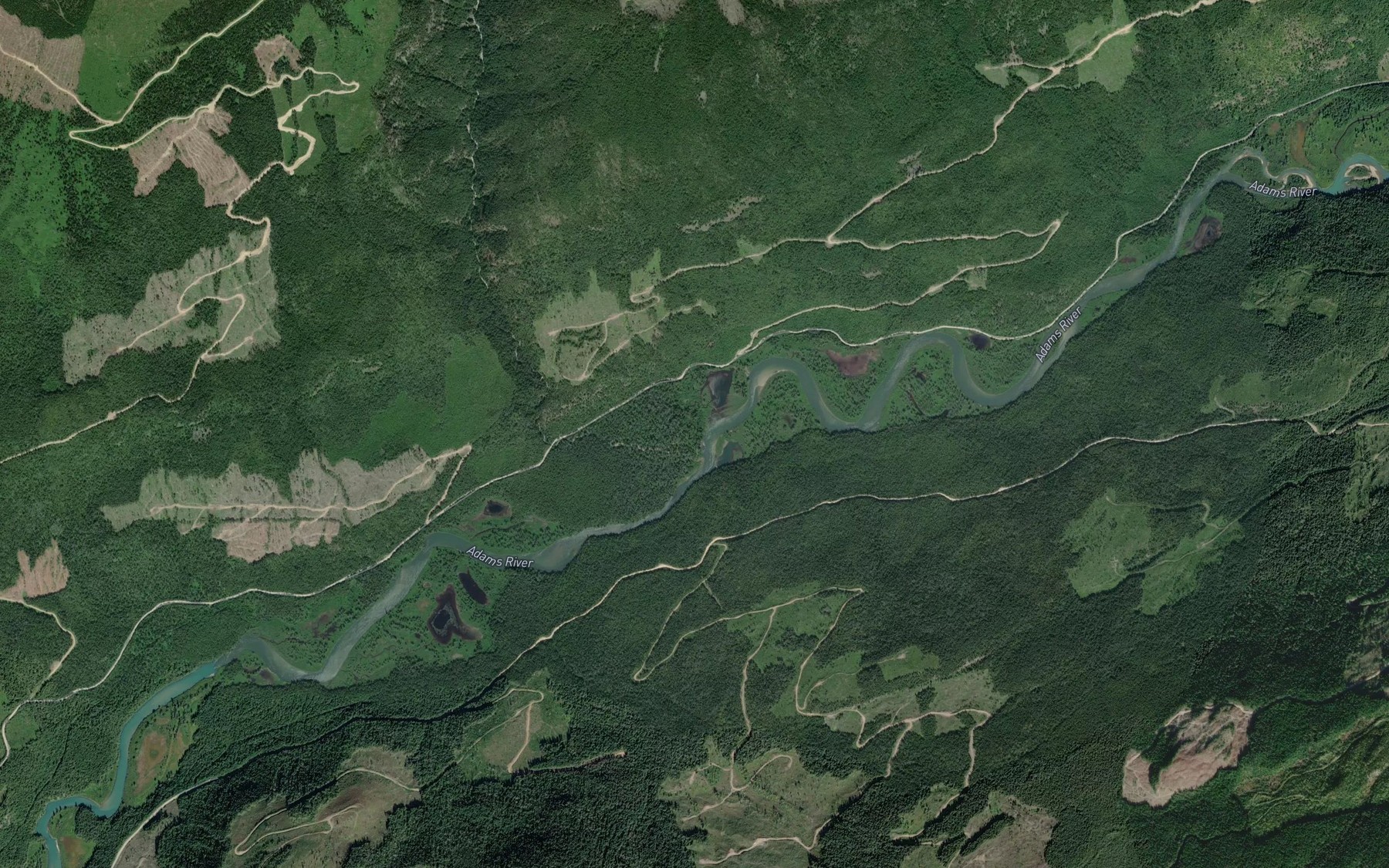 Satellite map of the Goat Creek