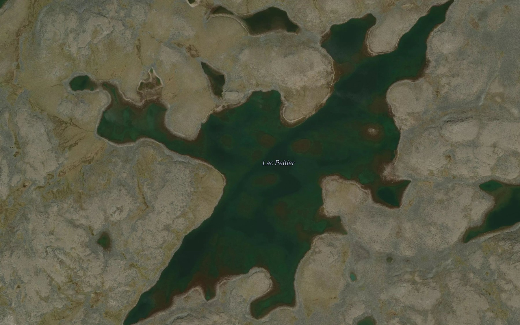 Satellite map of the Lac Peltier