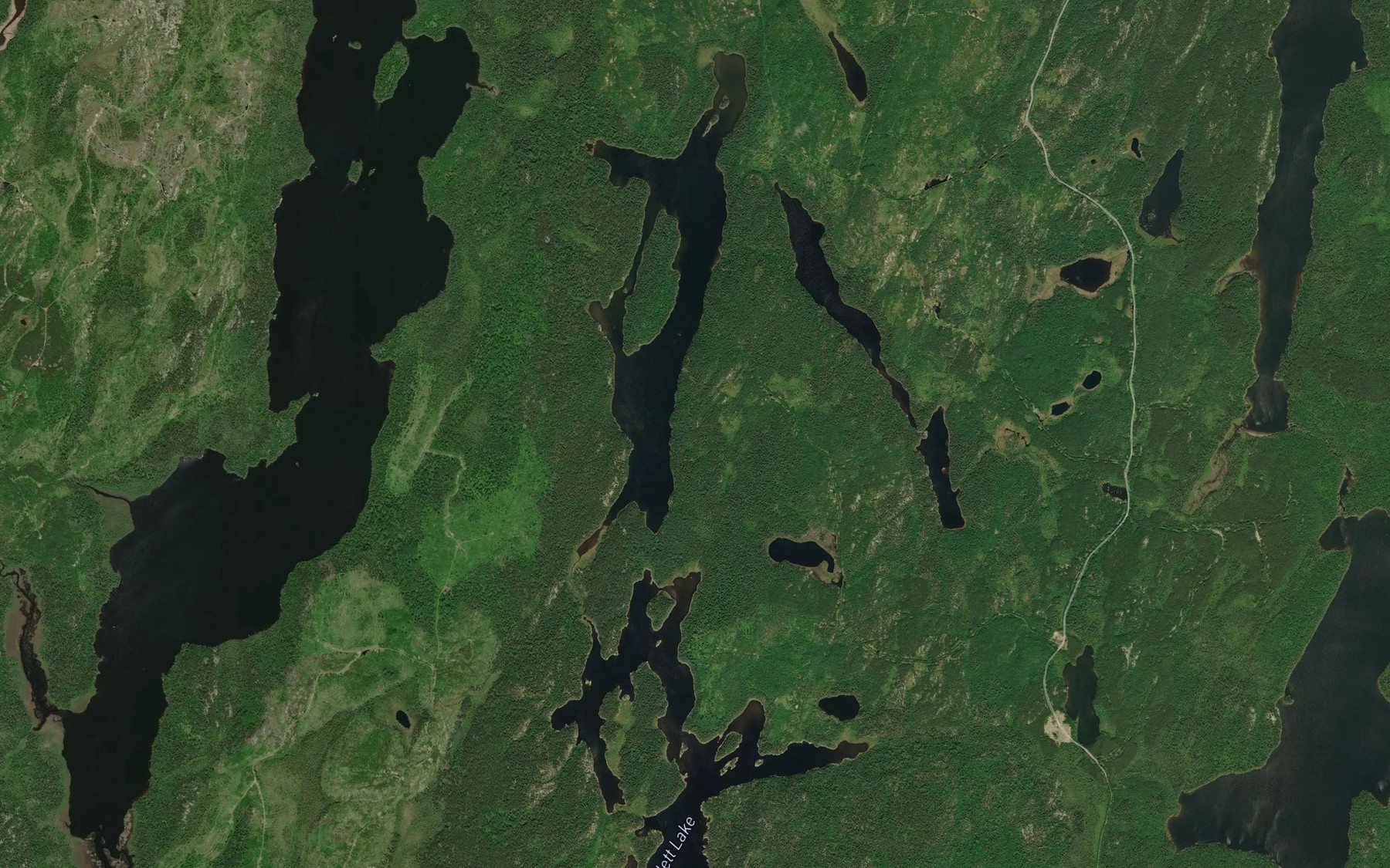 Satellite map of the Pratlett Creek