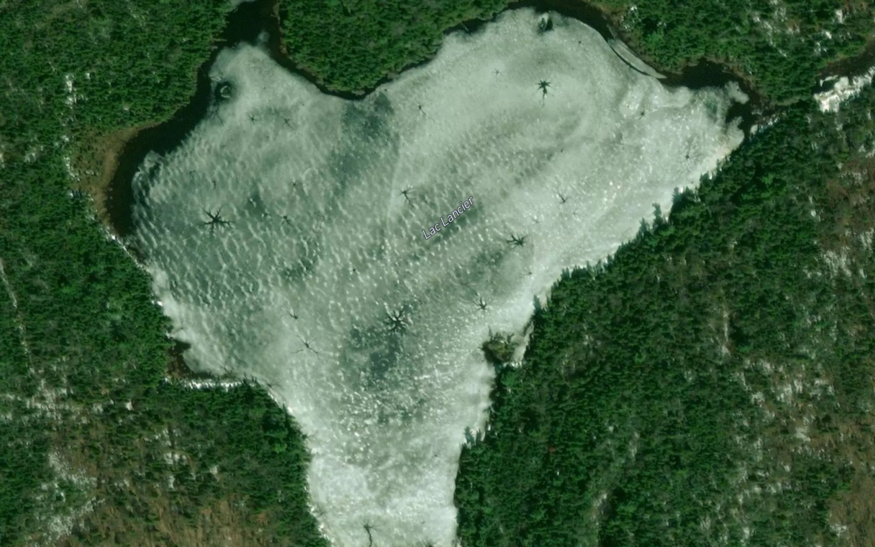 Satellite map of the Lac Lancier