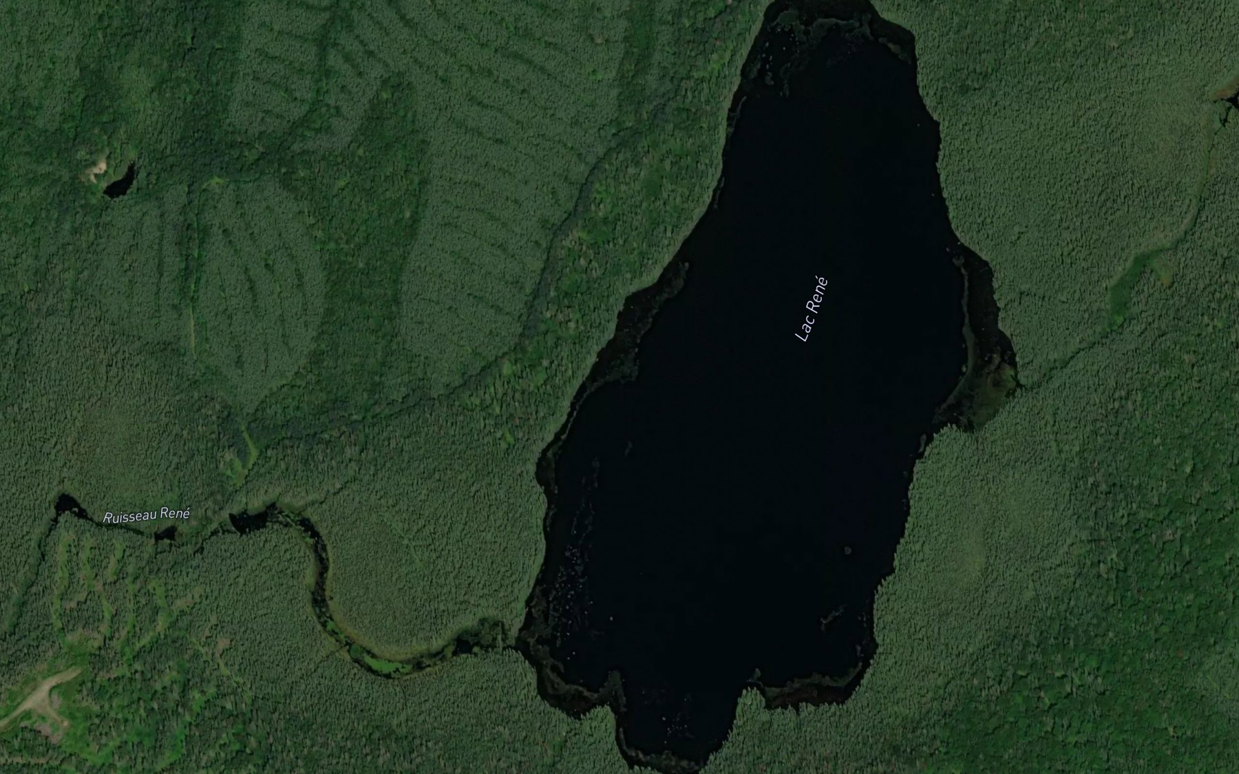 Satellite map of the Lac Rene