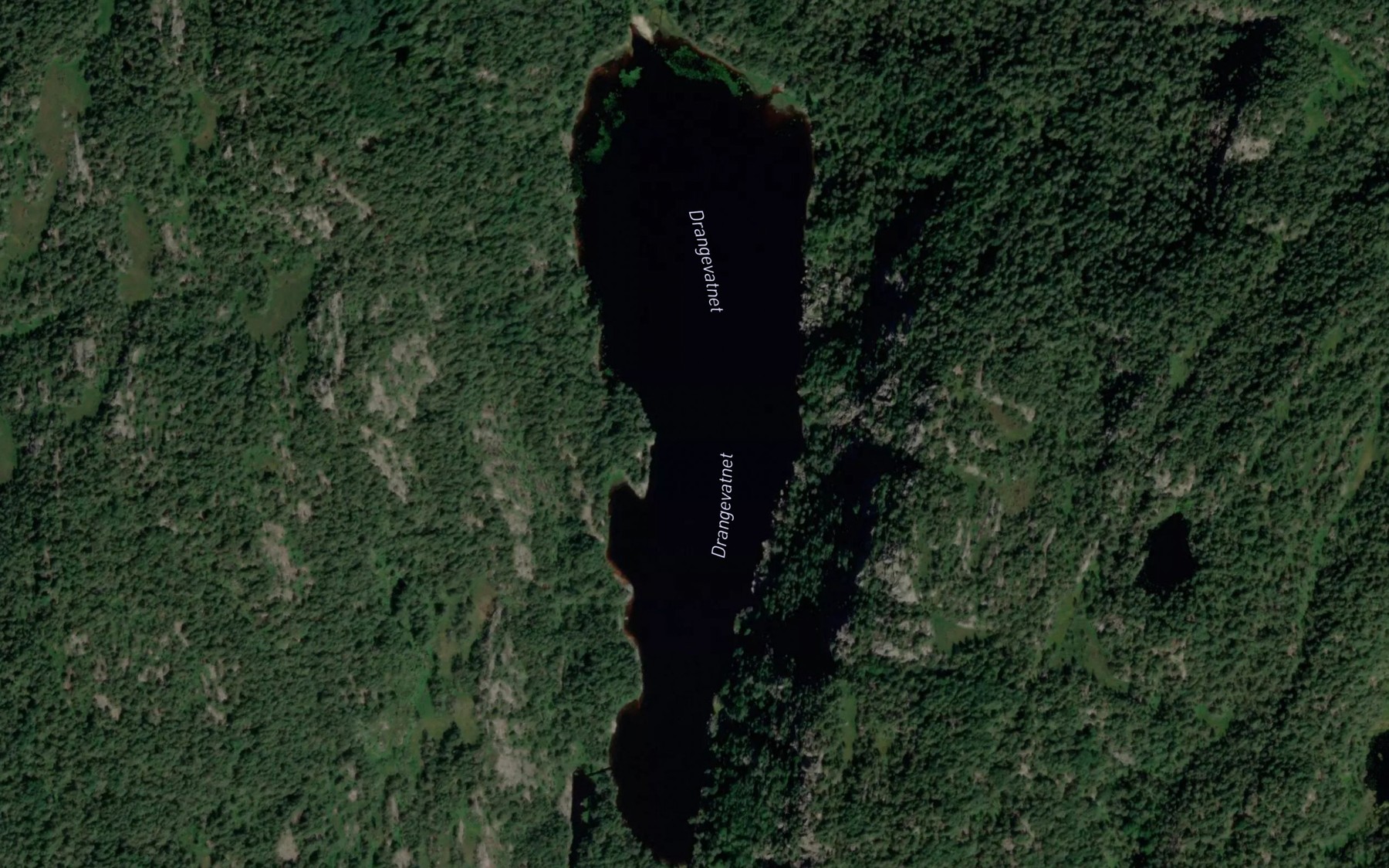 Satellite map of the Drangevatnet